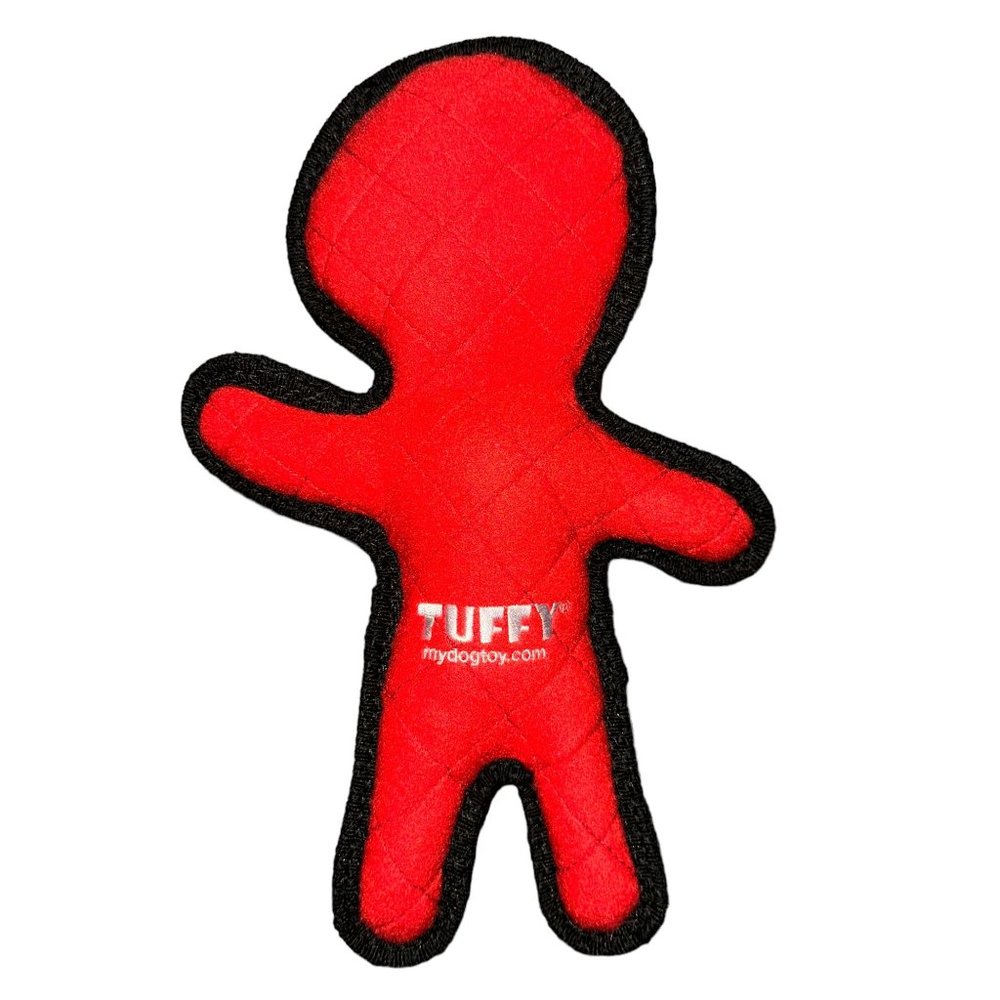 New Rare HTF Tuffy Gear Red Santa Claus Faux Beard Squeakers 12" Dog Toy Play - Picture 4 of 6